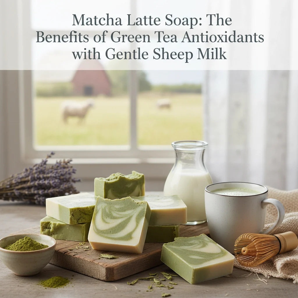 Matcha Latte Soap: The Benefits of Green Tea Antioxidants with Gentle Sheep Milk
