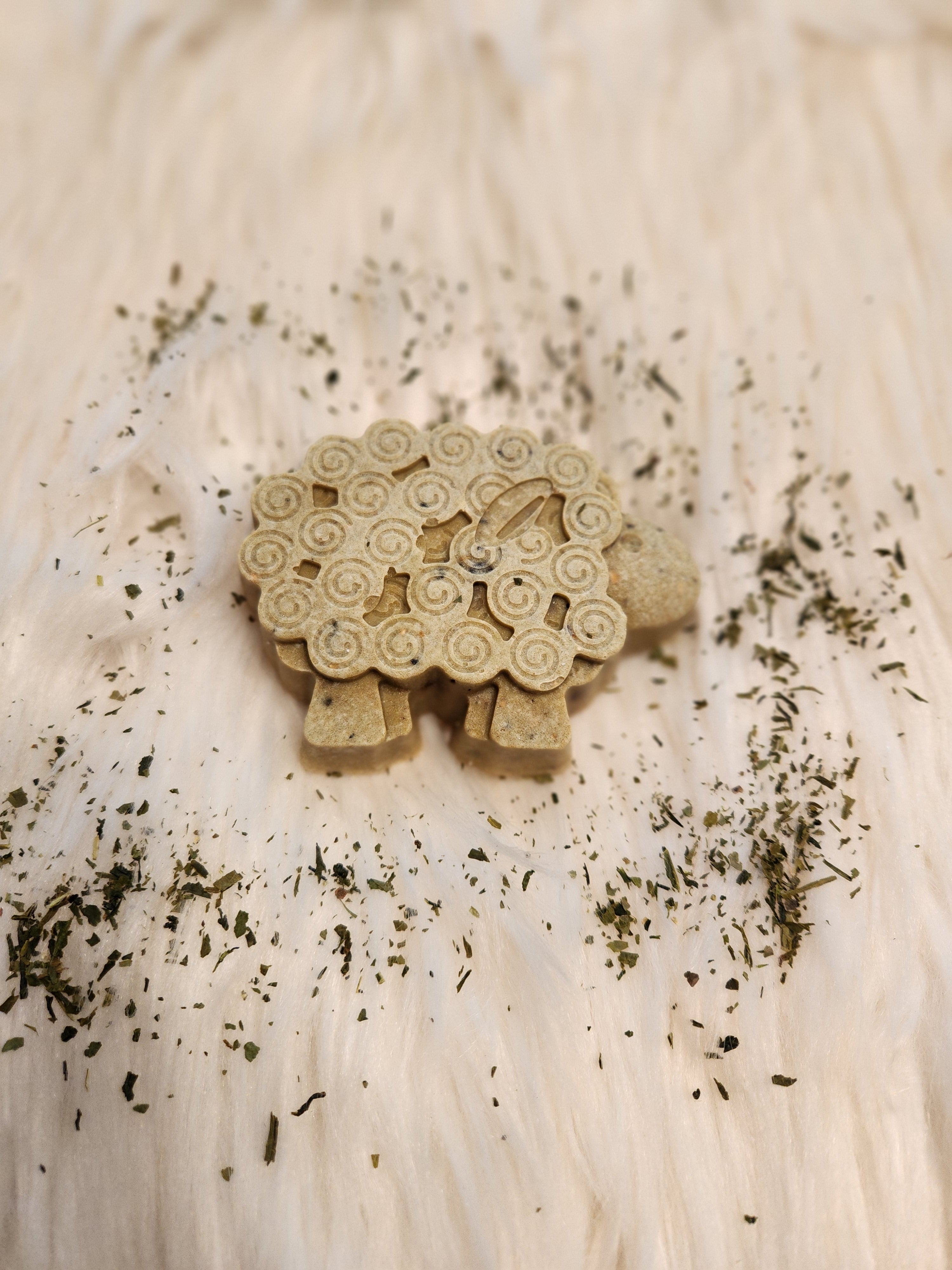 Matcha Latte Sheep-Milk Soap handmade natural small-batch farm-sourced NH