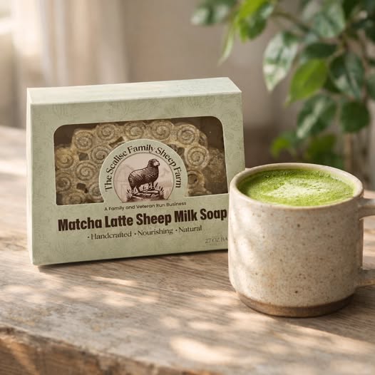 Handmade Matcha Latte Sheep Milk Soap – Natural Antioxidant Soap Bar