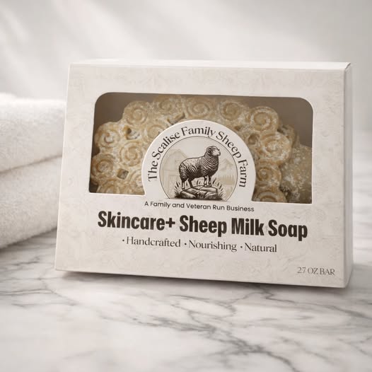 Sheep Milk Soap for Sensitive Skin – Frankincense, Turmeric & Manuka Honey (All-Natural Handmade Bar)