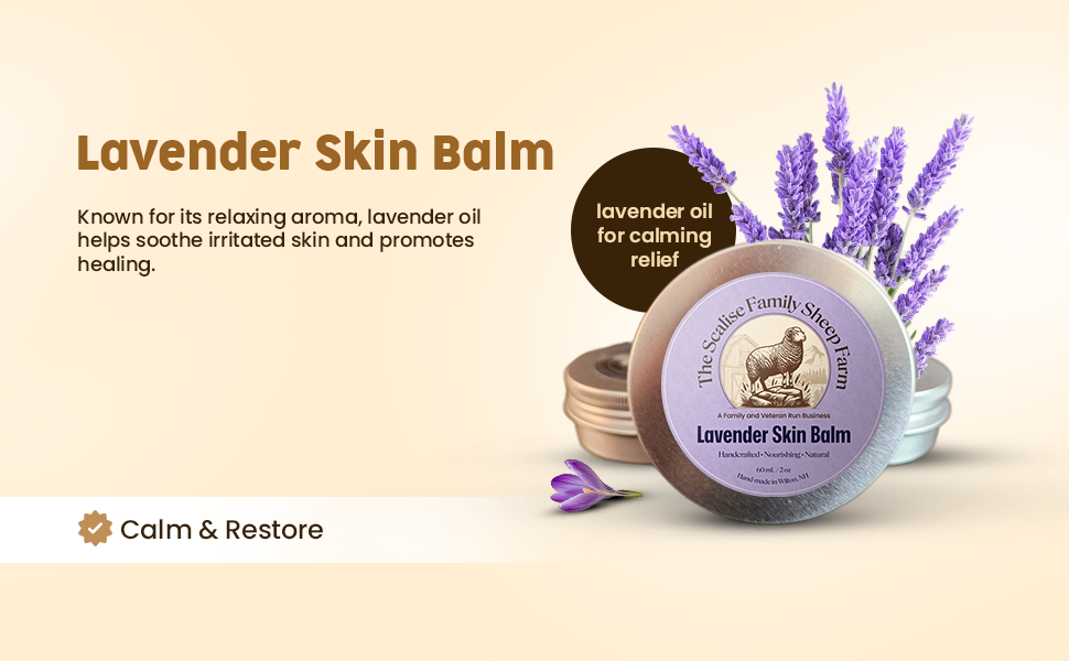 tea tree and lavender balm Lavender Skin Balm – Natural Calming Moisturizing Skin Balm – Scalise Family Sheep Farm