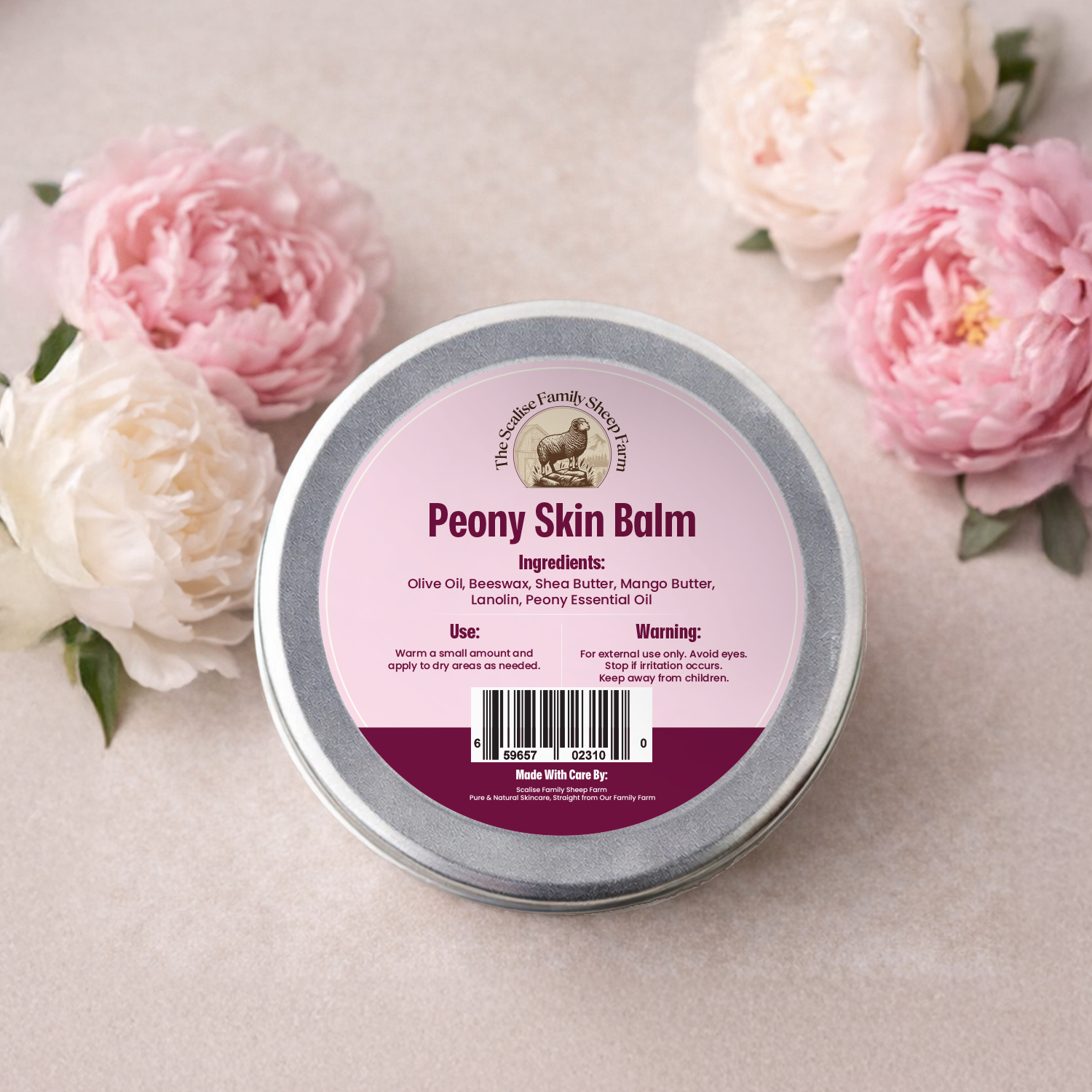 Peony Skin Balm – Natural Moisturizing Herbal Skin Balm