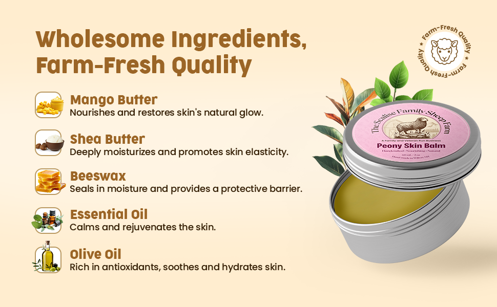 Peony Skin Balm – Natural Moisturizing Herbal Skin Balm