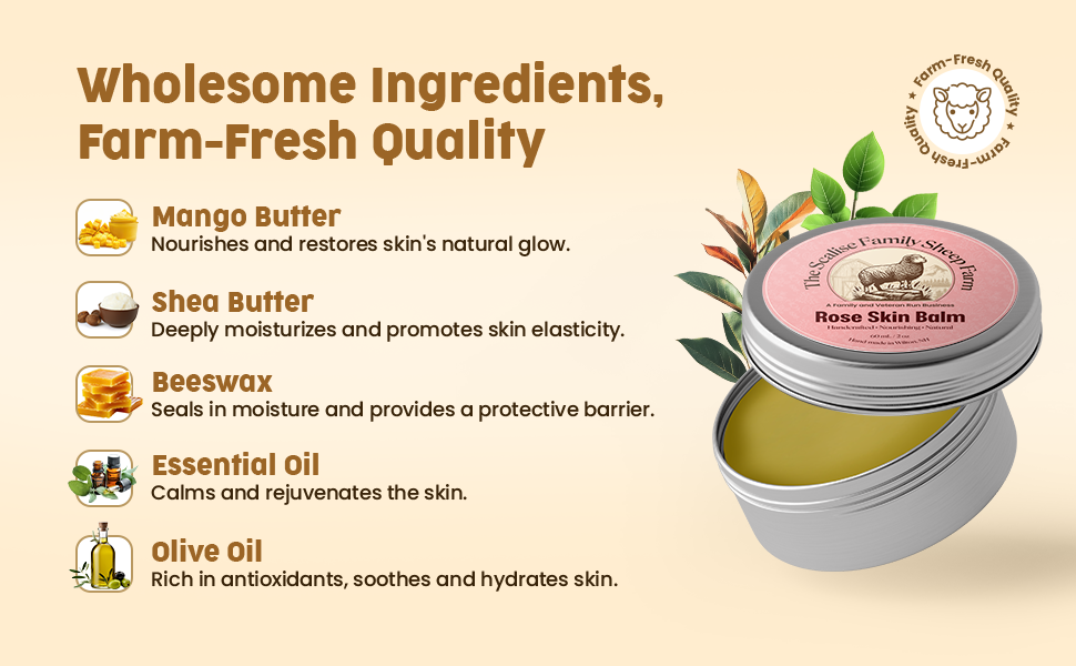 Rose Skin Balm – Natural Moisturizing Rose Herbal Balm