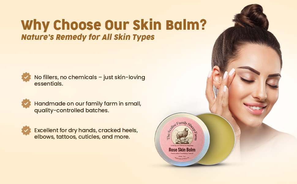 Rose Skin Balm – Natural Moisturizing Rose Herbal Balm