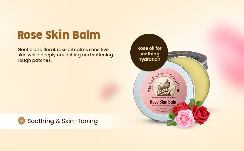 Rose Skin Balm – Natural Moisturizing Rose Herbal Balm