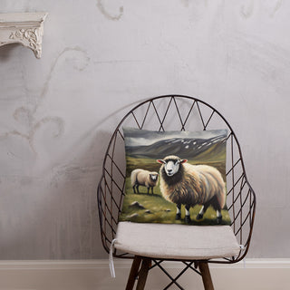 Sheep in Pasture - Basic Pillow