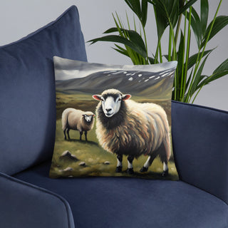 Sheep in Pasture - Basic Pillow