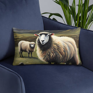 Sheep in Pasture - Basic Pillow