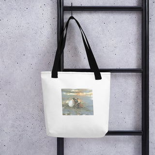 Karen and Freya Sheep Farm Tote Bag