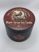 Maple Syrup Soy Candle lid label, 8 oz handcrafted natural soy wax