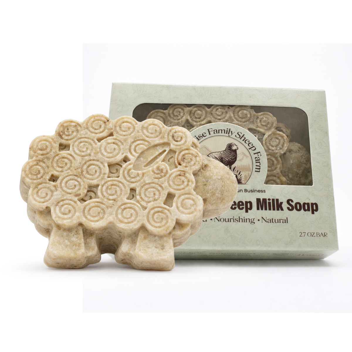 Matcha latte sheep milk soap bar with green tea