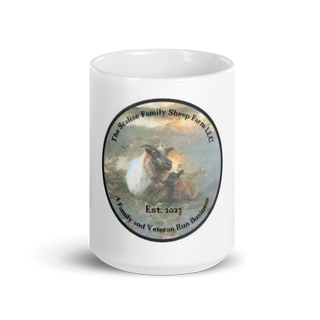 Scalise Family Sheep Farm LLC Logo - White glossy mug