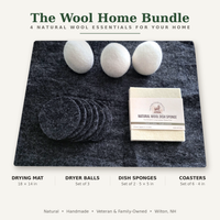 The Wool Home Bundle — Zero-Plastic Dish Sponges, Dryer Balls, Drying Mat & Coasters